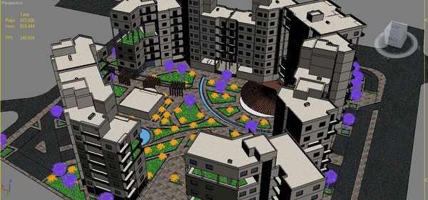 residential compound 3d model - Residential Compound by Ralf128